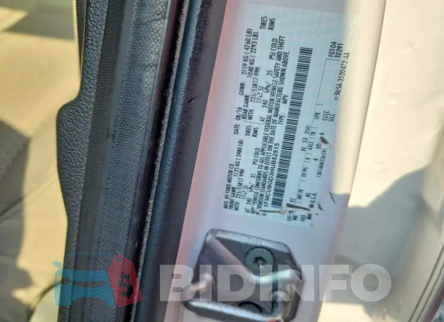 1FMCU9GD3HUB52515 Photo# 12