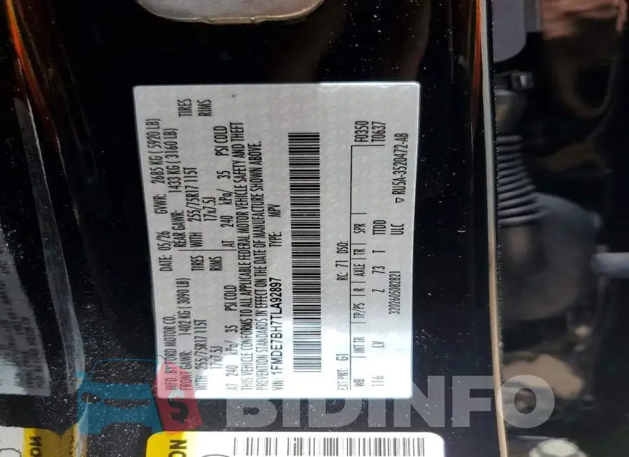1FMDE7BH7TLA92897 Photo# 13