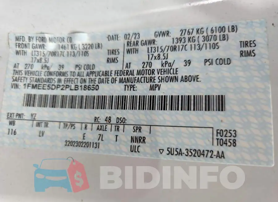 1FMEE5DP2PLB18650 Photo# 12