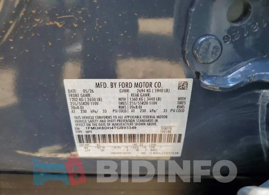 1FMUK8DH4TGB93349 Photo# 13