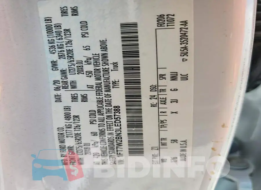 1FT7W2BN3LED57388 Photo# 12