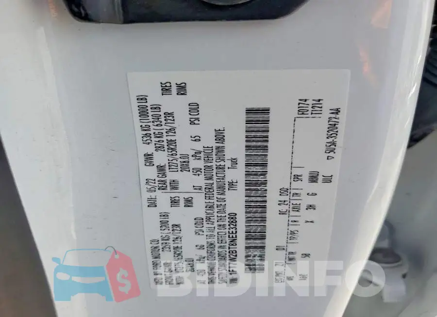 1FT7W2BT8NEE32880 Photo# 12