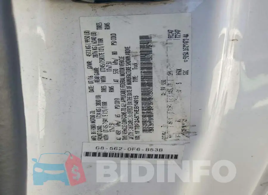 1FTBF2A67HEB14615 Photo# 12