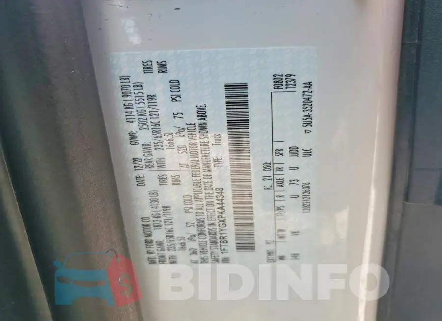 1FTBR1YGXPKA44348 Photo# 12