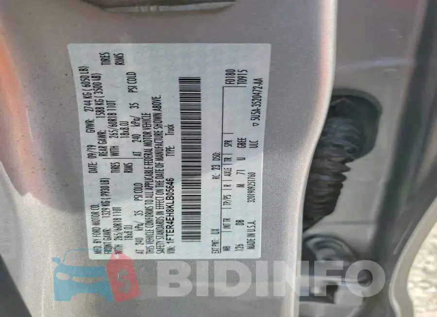 1FTER4EH8KLB05646 Photo# 12
