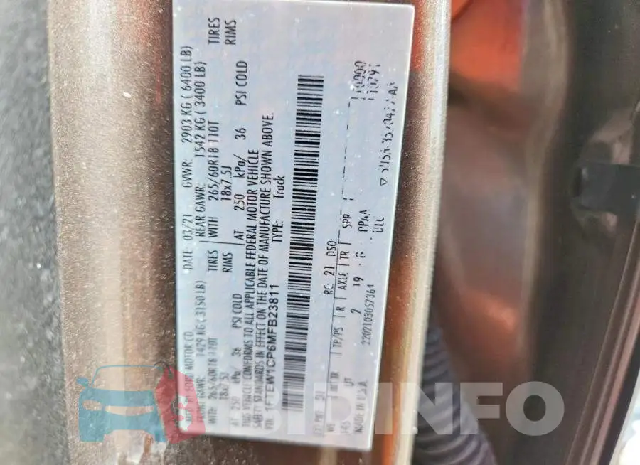 1FTEW1CP6MFB23811 Photo# 12