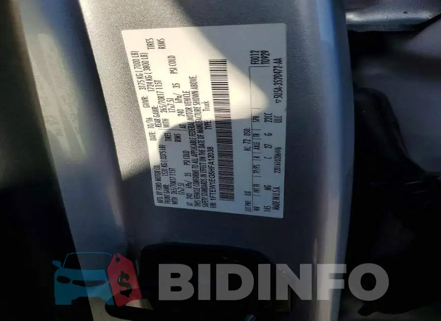 1FTEW1EG5HFA12038 Photo# 13