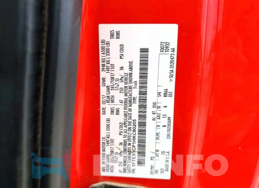 1FTEX1CP1HKC80205 Photo# 12