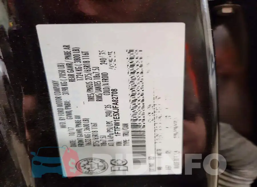 1FTFW1E5XJFA82708 Photo# 12