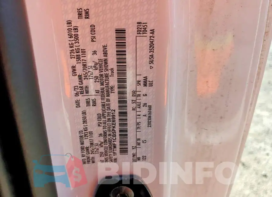 1FTMF1CB5PKE69912 Photo# 12