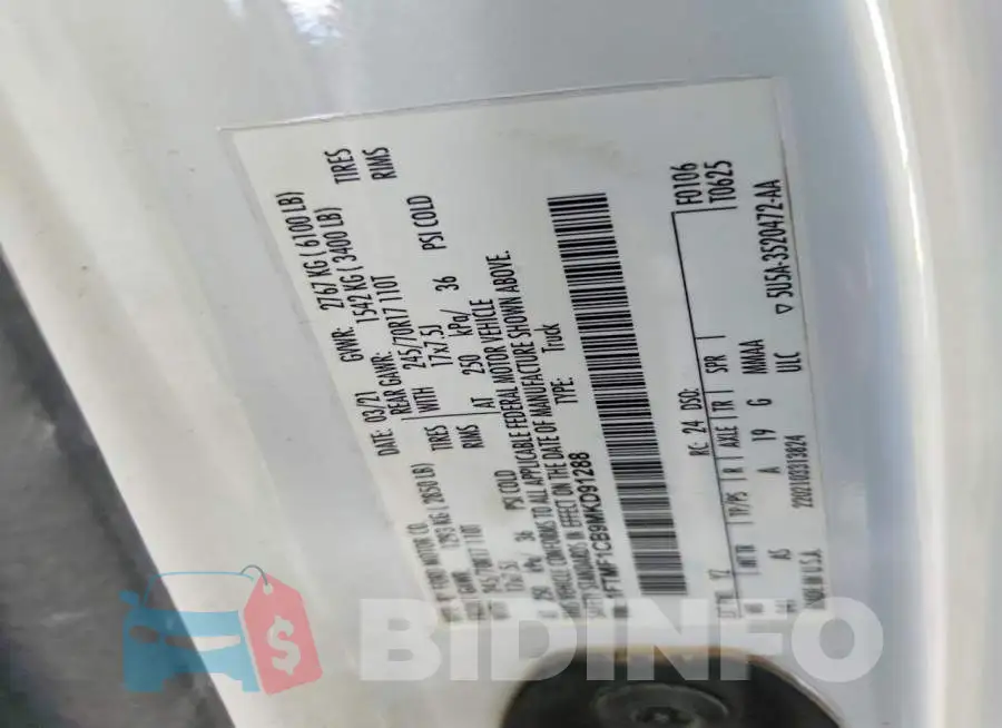1FTMF1CB9MKD91288 Photo# 12