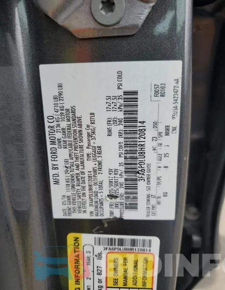 3FA6P0LU8HR120814 Photo# 12