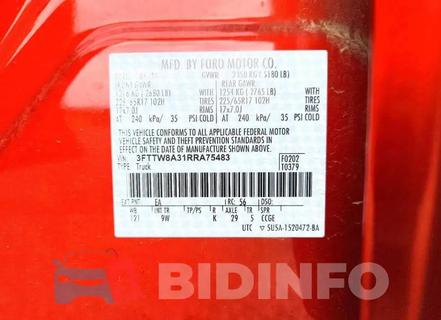 3FTTW8A31RRA75483 Photo# 12