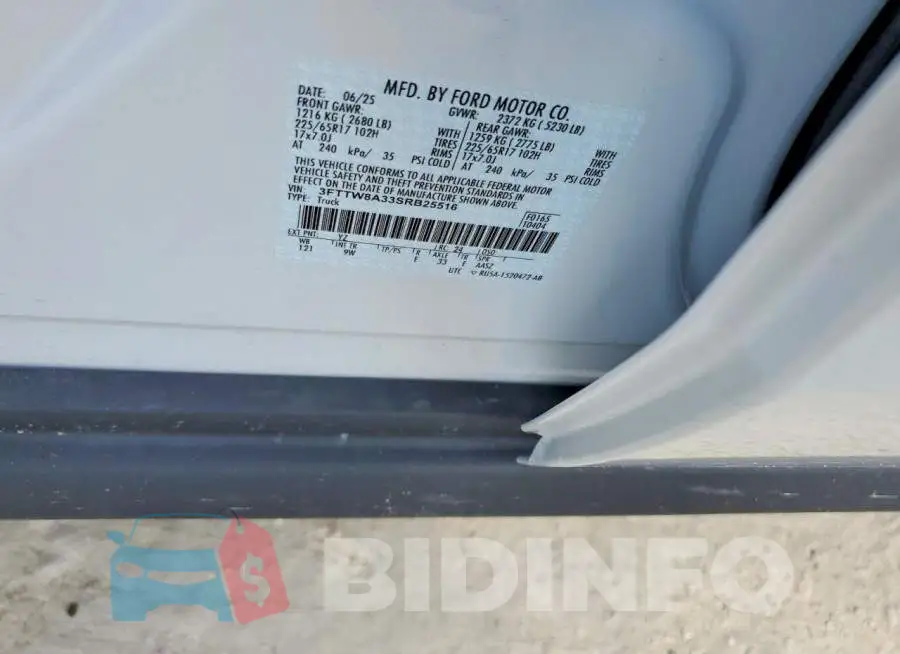 3FTTW8A33SRB25516 Photo# 13