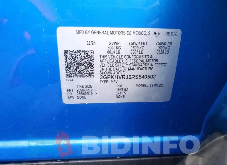 3GPKHVRJ6RS540502 Photo# 13