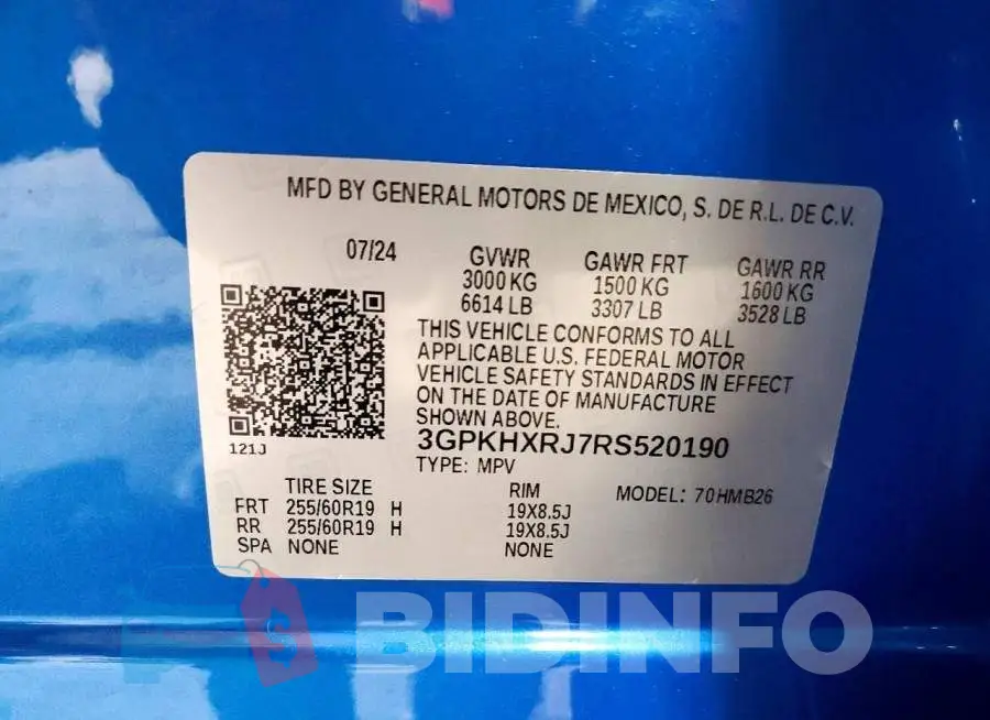 3GPKHXRJ7RS520190 Photo# 13