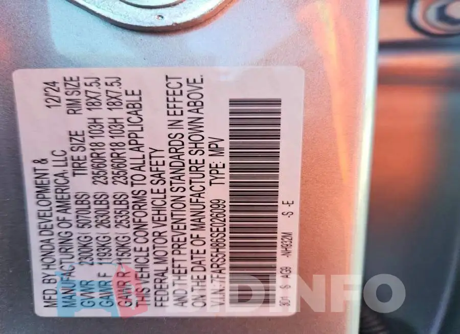7FARS5H86SE026099 Photo# 13