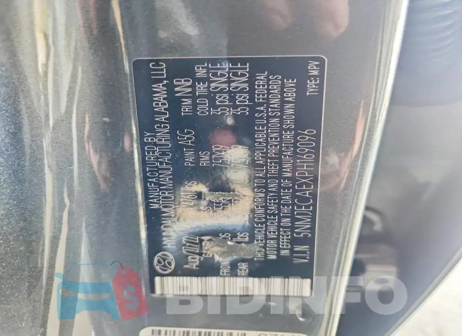 5NMJECAEXPH169096 Photo# 12