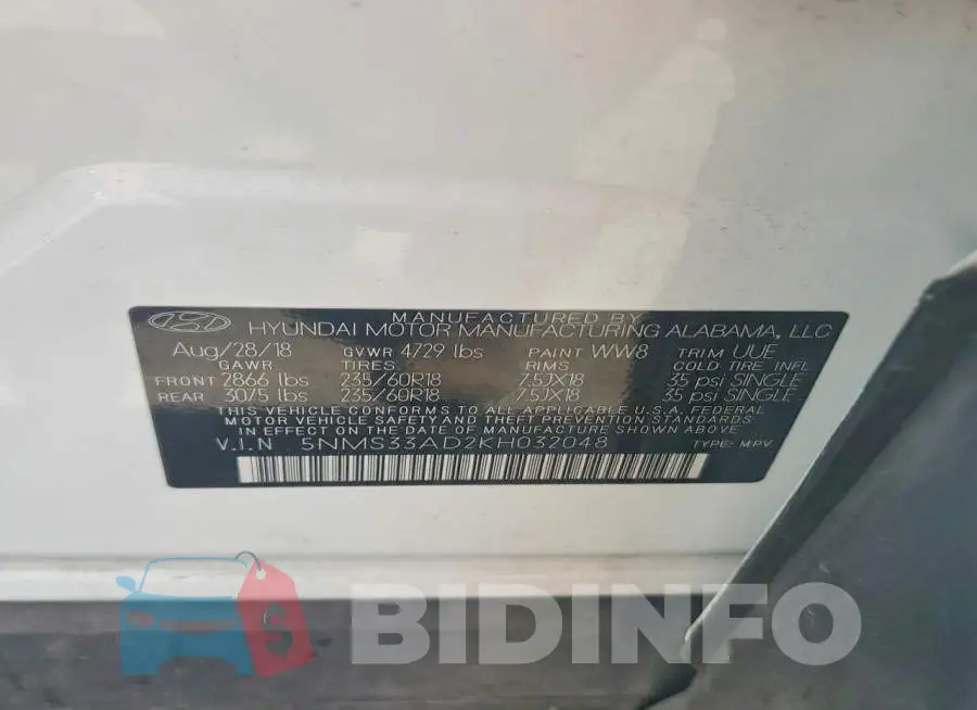 5NMS33AD2KH032048 Photo# 13