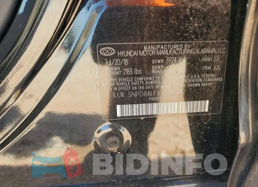 5NPD84LFXJH387842 Photo# 12