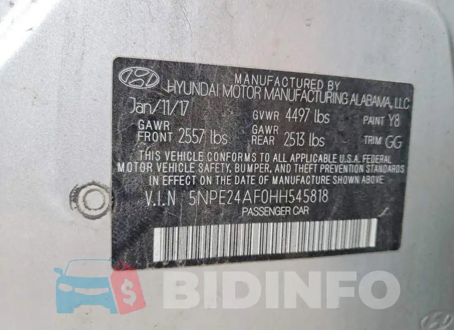 5NPE24AF0HH545818 Photo# 12