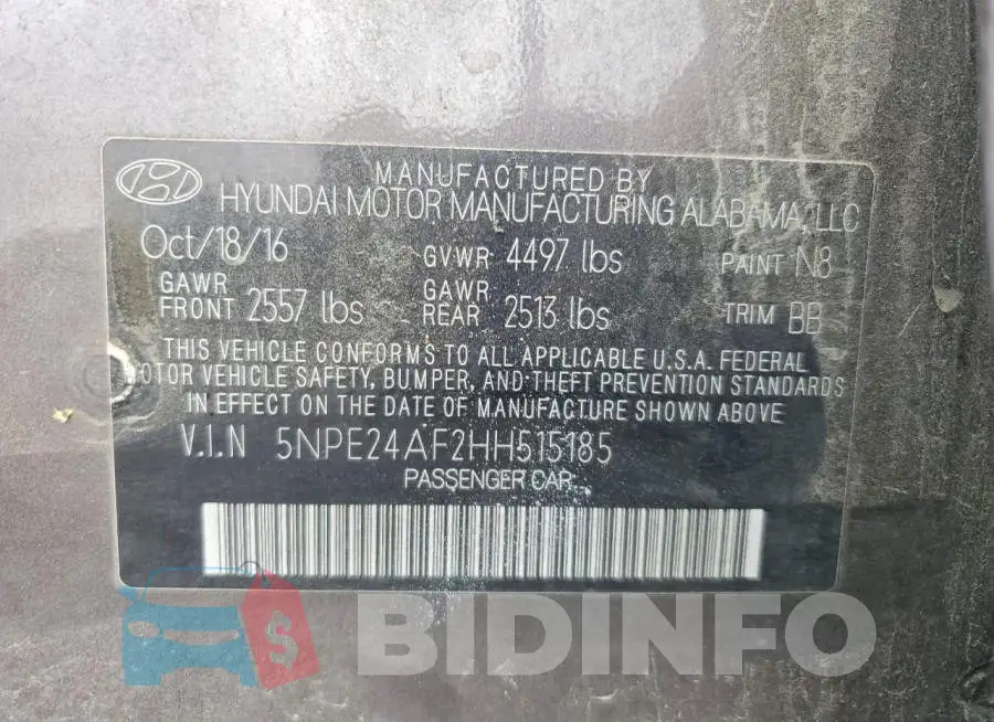 5NPE24AF2HH515185 Photo# 12