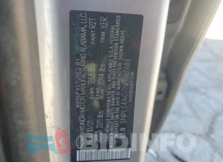5NPLS4AG7NH067683 Photo# 12