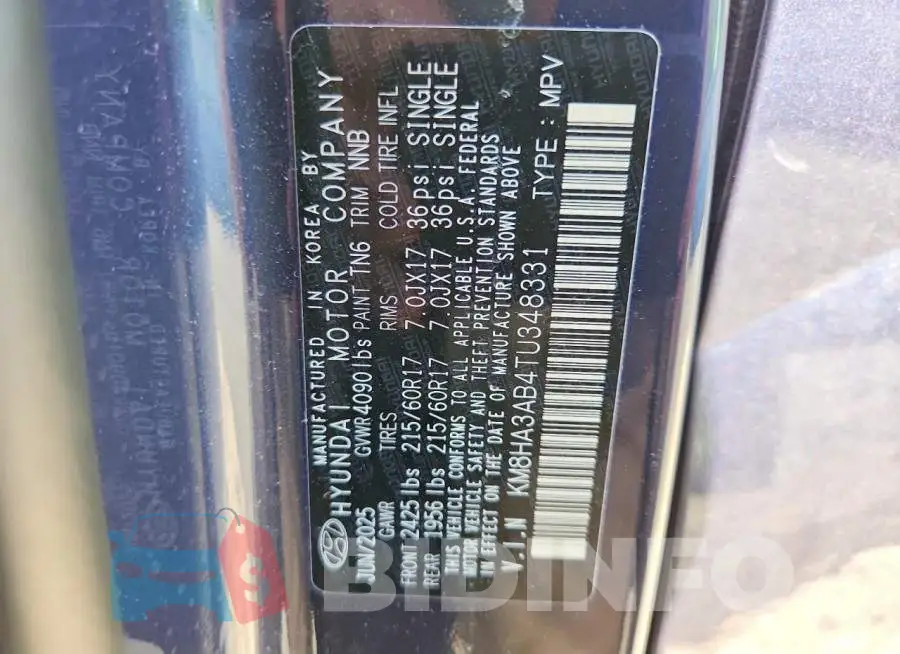 KM8HA3AB4TU348331 Photo# 13