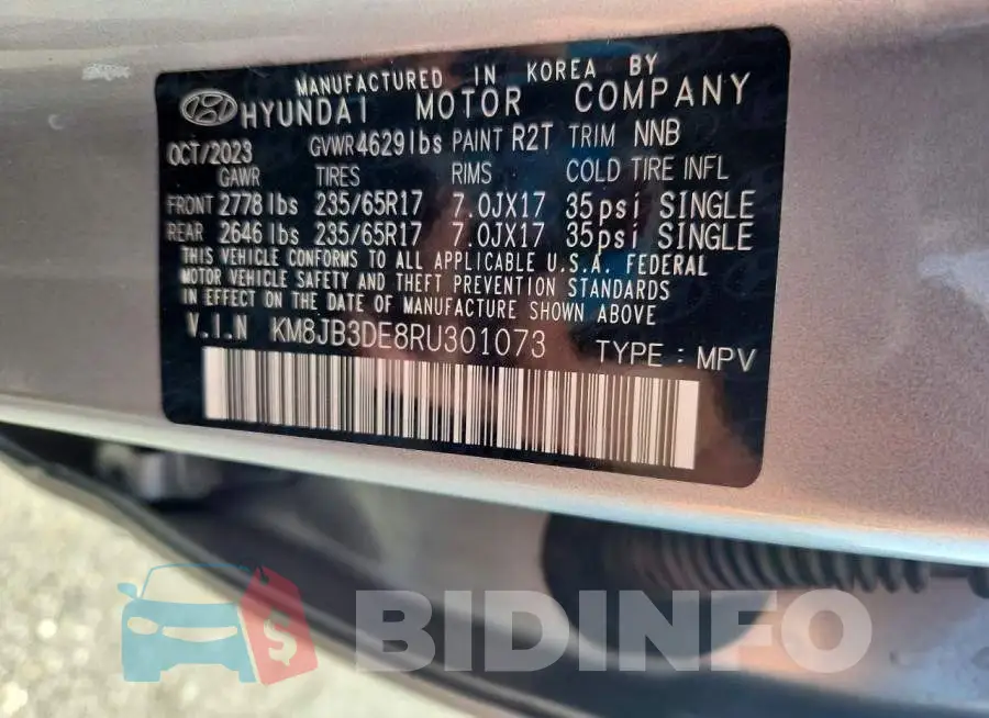 KM8JB3DE8RU301073 Photo# 13
