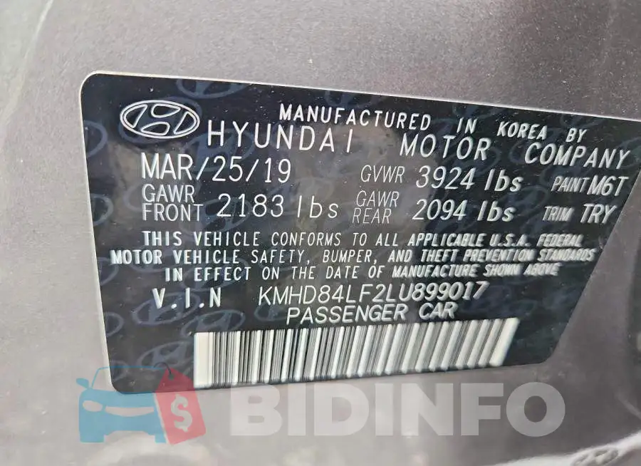 KMHD84LF2LU899017 Photo# 12