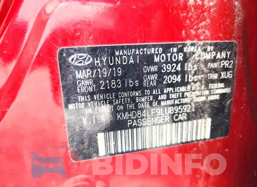 KMHD84LF9LU895921 Photo# 13