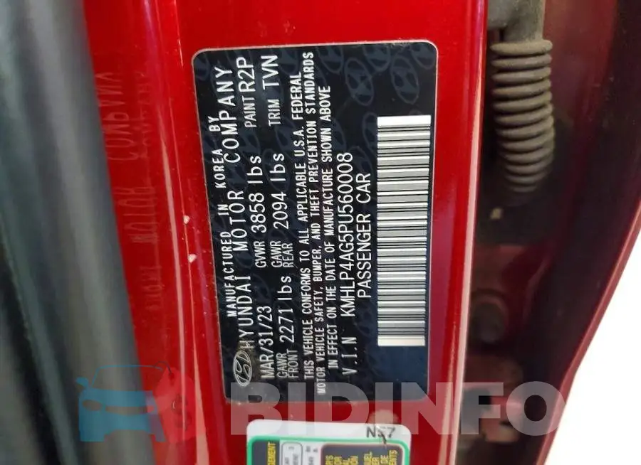 KMHLP4AG5PU560008 Photo# 12