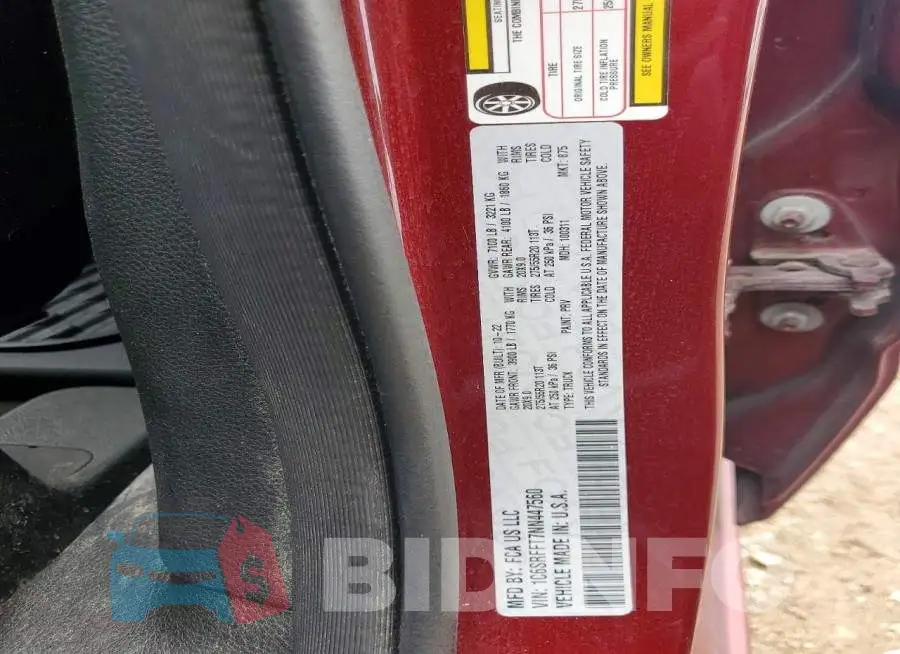 1C6SRFFT7NN447560 Photo# 12