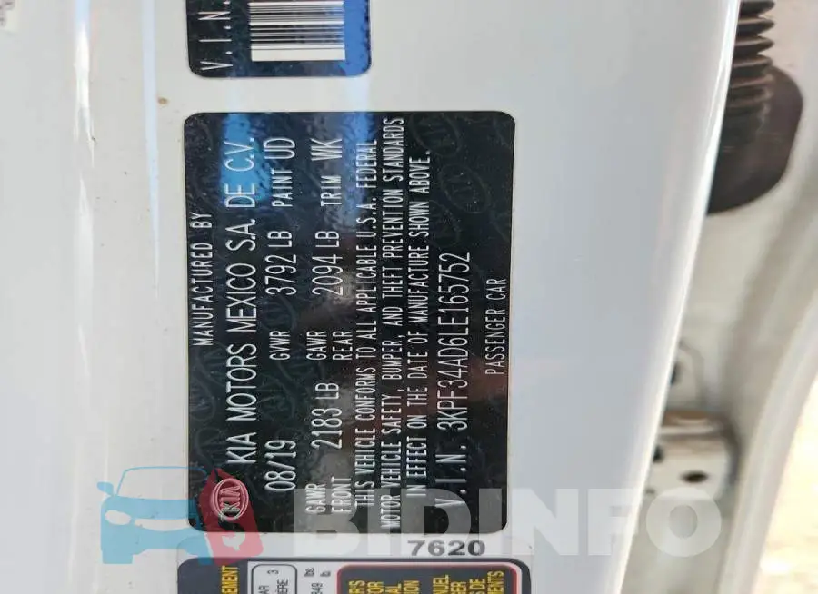3KPF34AD6LE165752 Photo# 12