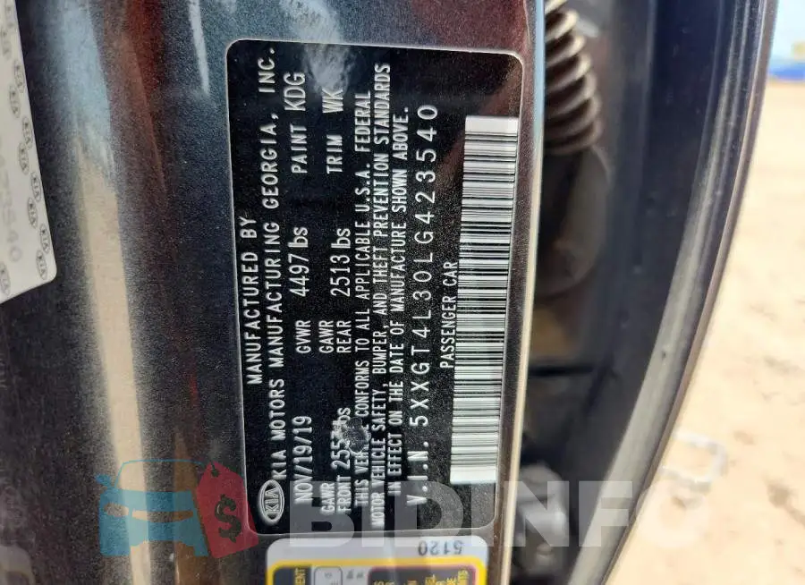 5XXGT4L30LG423540 Photo# 12