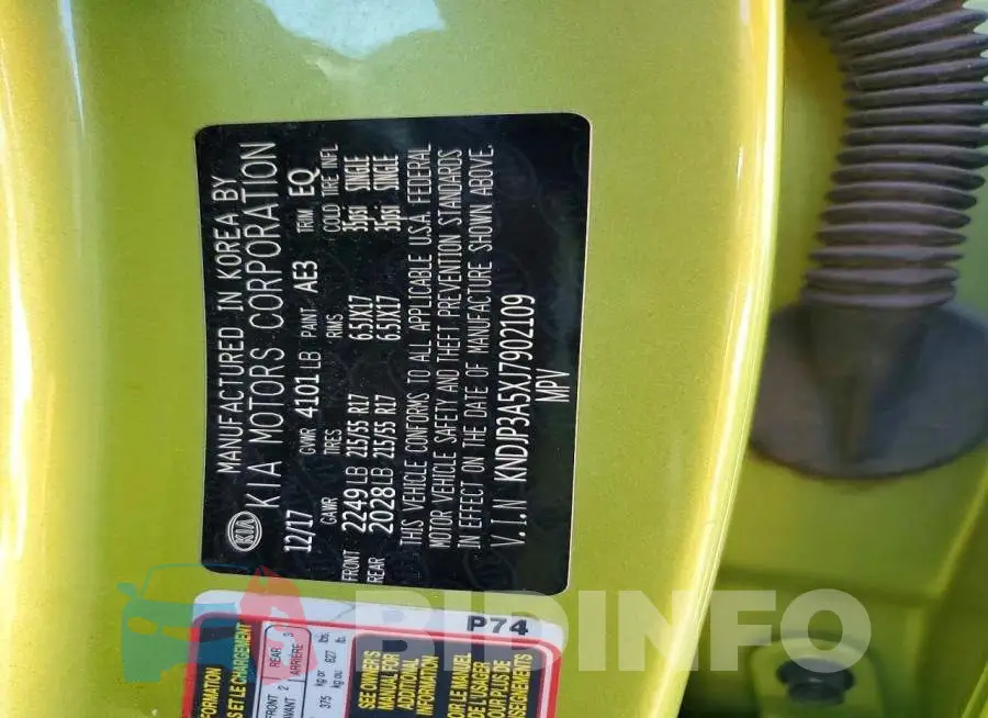 KNDJP3A5XJ7902109 Photo# 12