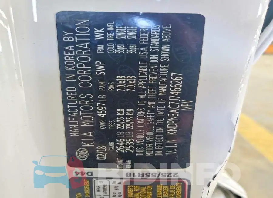 KNDPN3AC7J7466267 Photo# 13