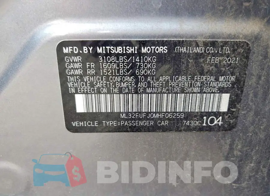 ML32FUFJ0MHF06259 Photo# 12