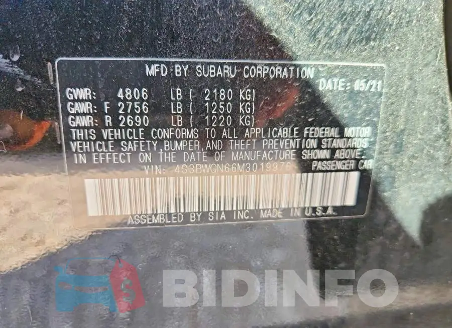 4S3BWGN66M3019976 Photo# 12