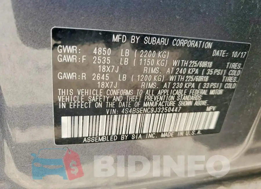 4S4BSENC9J3250447 Photo# 14