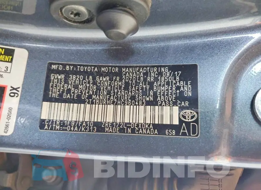2T1BURHE7HC960483 Photo# 12