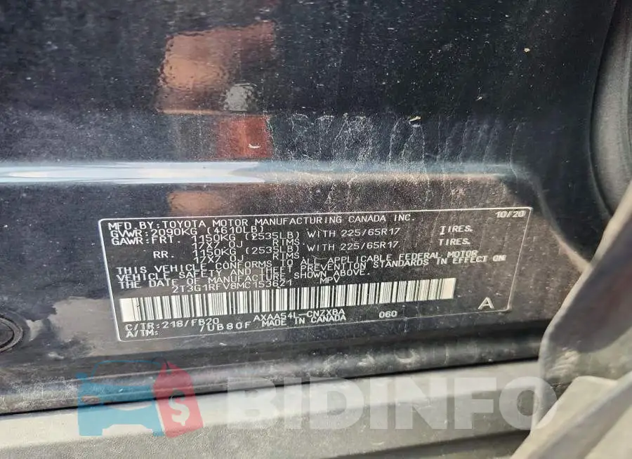 2T3G1RFV8MC153621 Photo# 13
