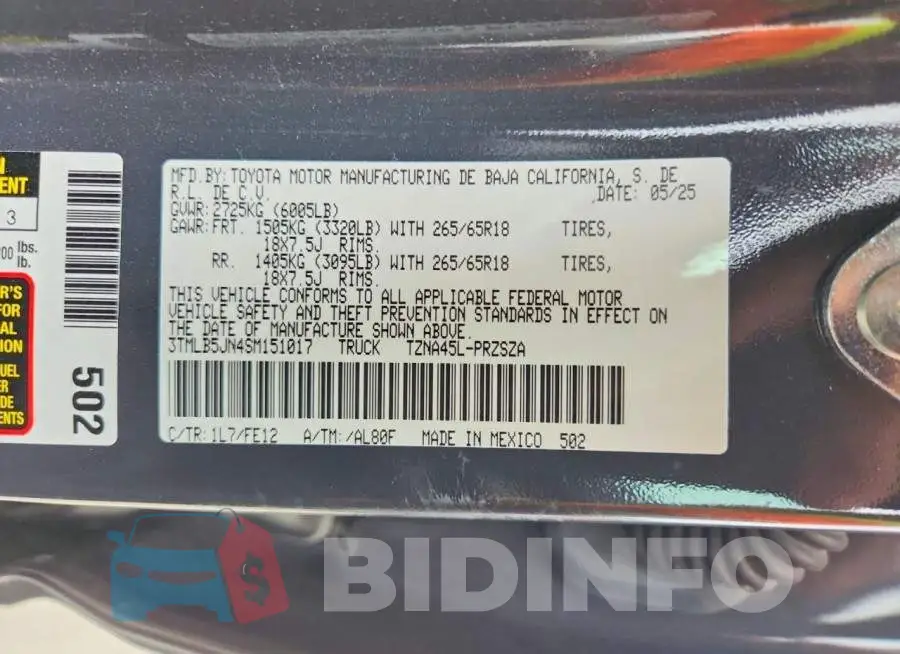 3TMLB5JN4SM151017 Photo# 12