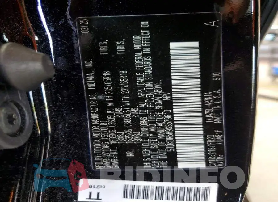 5TDKDRBH9SS579610 Photo# 13