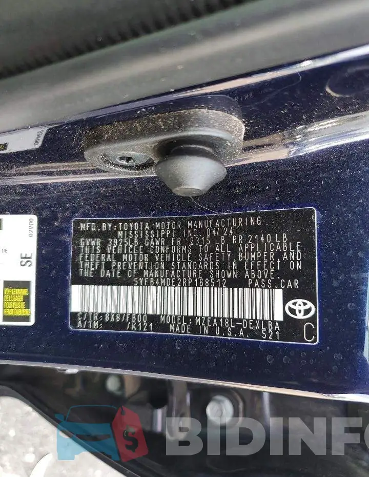 5YFB4MDE2RP168512 Photo# 12