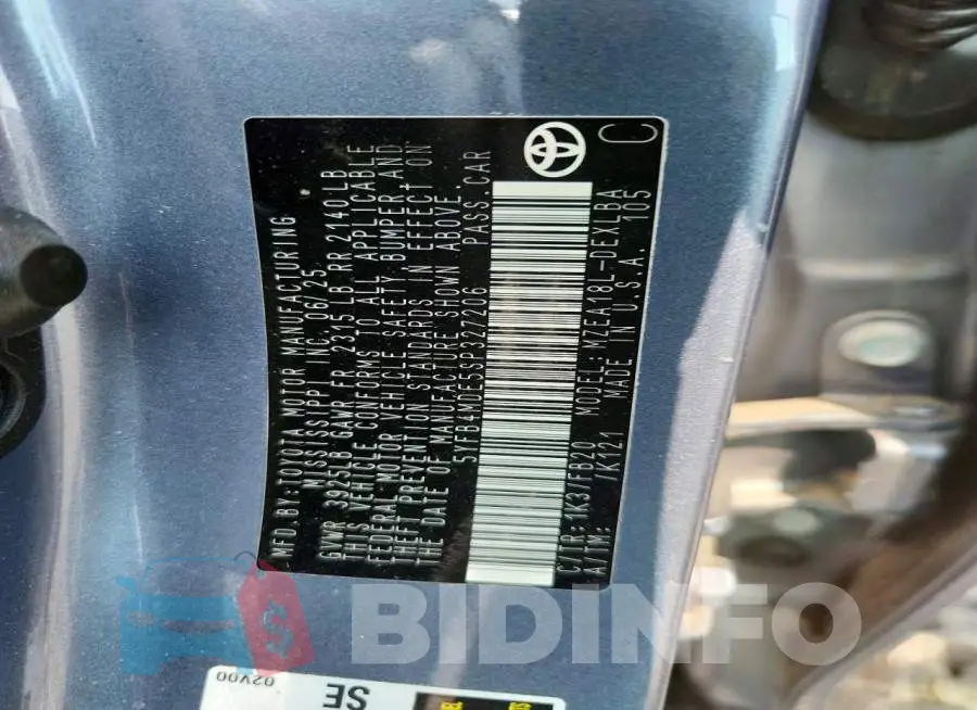 5YFB4MDE5SP327206 Photo# 13