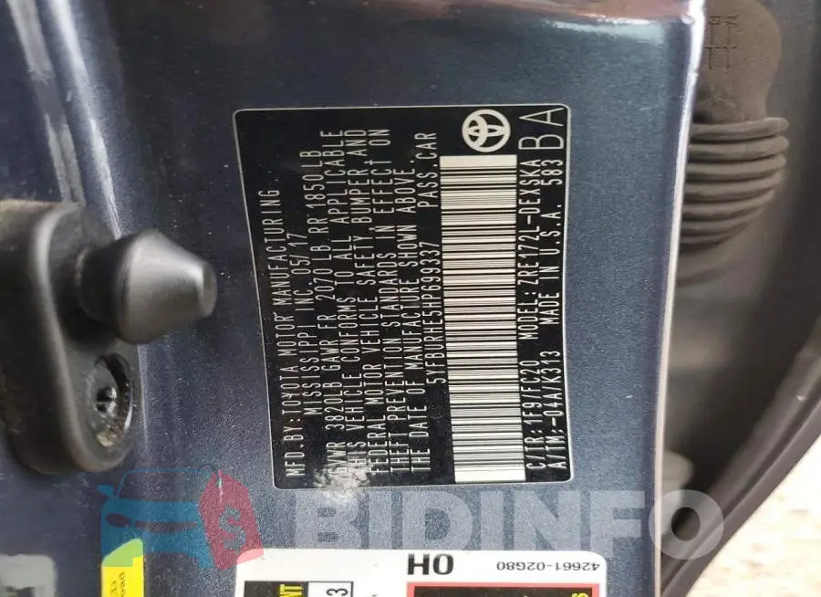 5YFBURHE5HP699337 Photo# 12