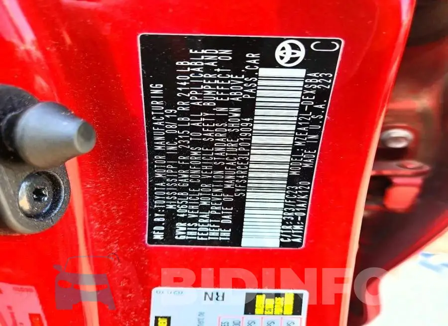5YFS4RCE3LP019094 Photo# 13
