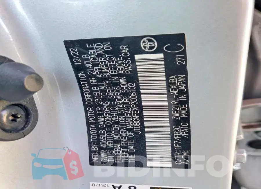 JTDBCMFEXP3006102 Photo# 13