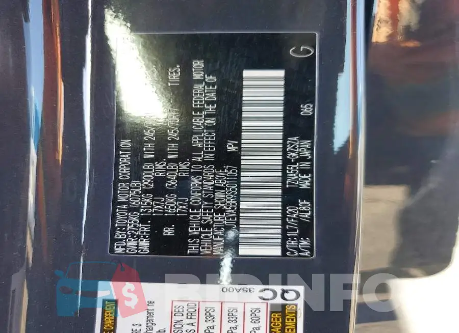 JTEVA5BR9S5011057 Photo# 14